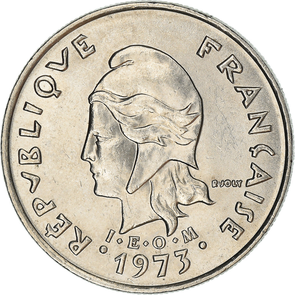 Coin, French Polynesia, 10 Francs, 1973, Paris, MS(63), Nickel, KM:8
