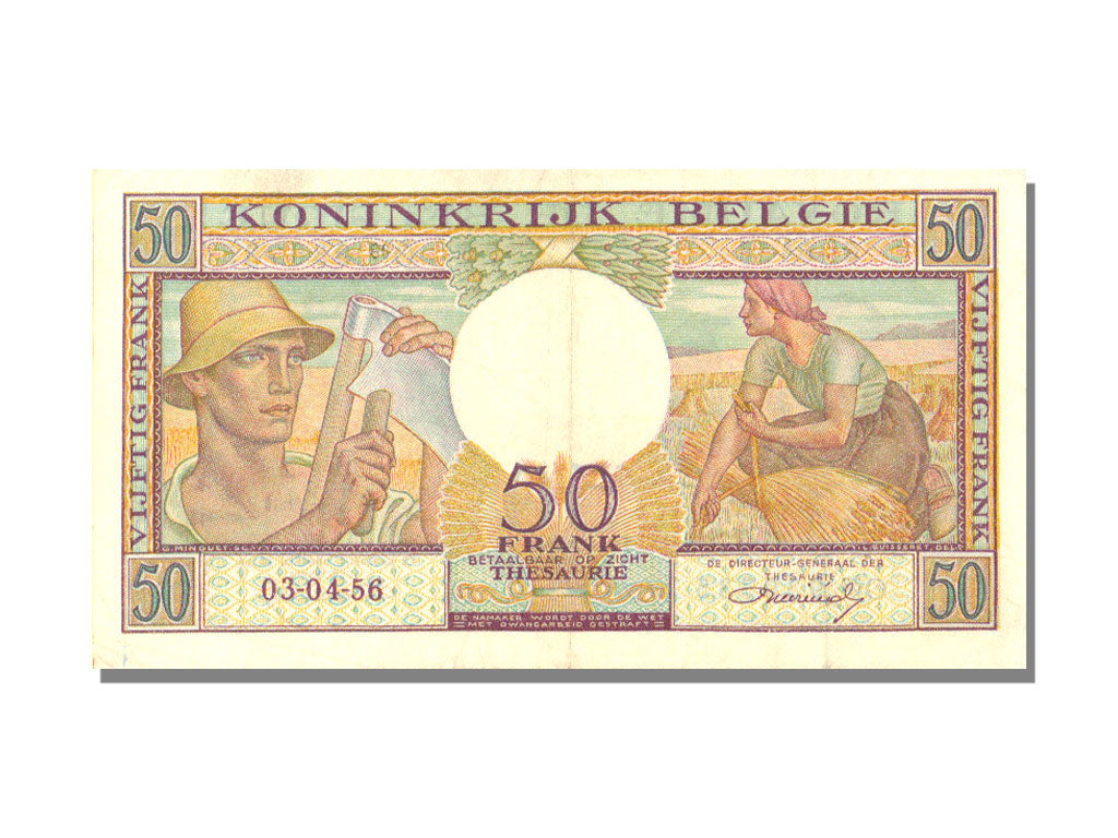 Belgium, 50 Francs, 1956, 1956-04-03, UNC(63)
