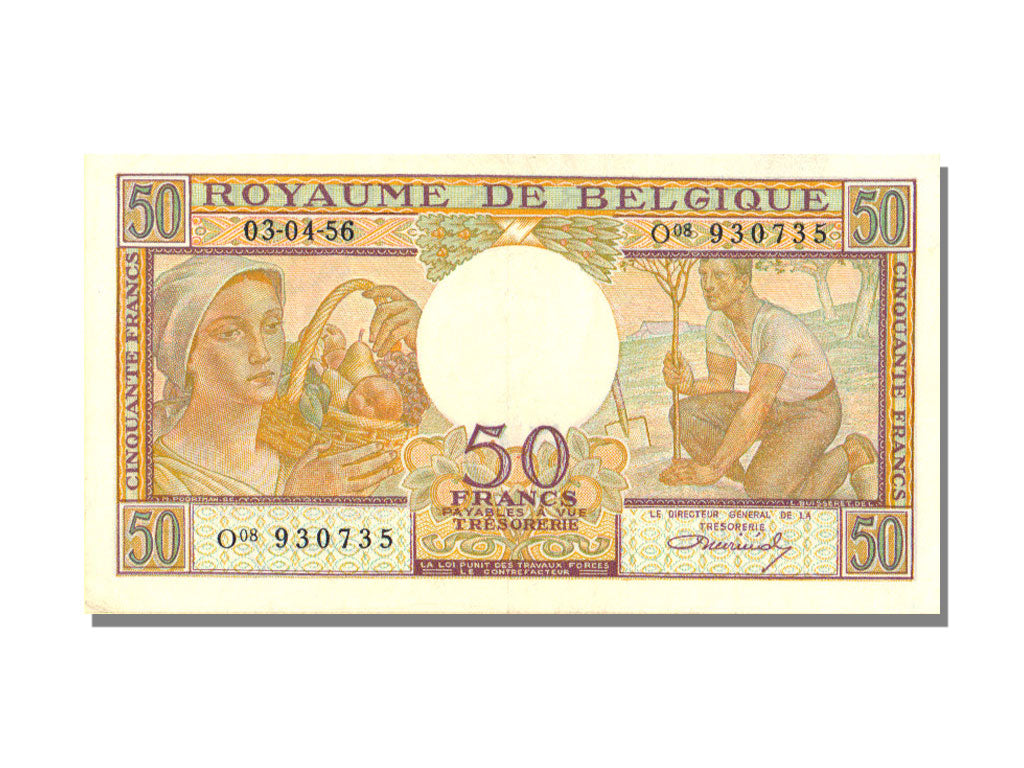 Belgium, 50 Francs, 1956, 1956-04-03, UNC(63)