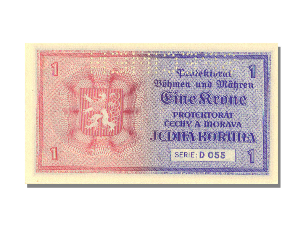 Bohemia and Moravia, 1 Koruna, 1940, UNC(65-70)