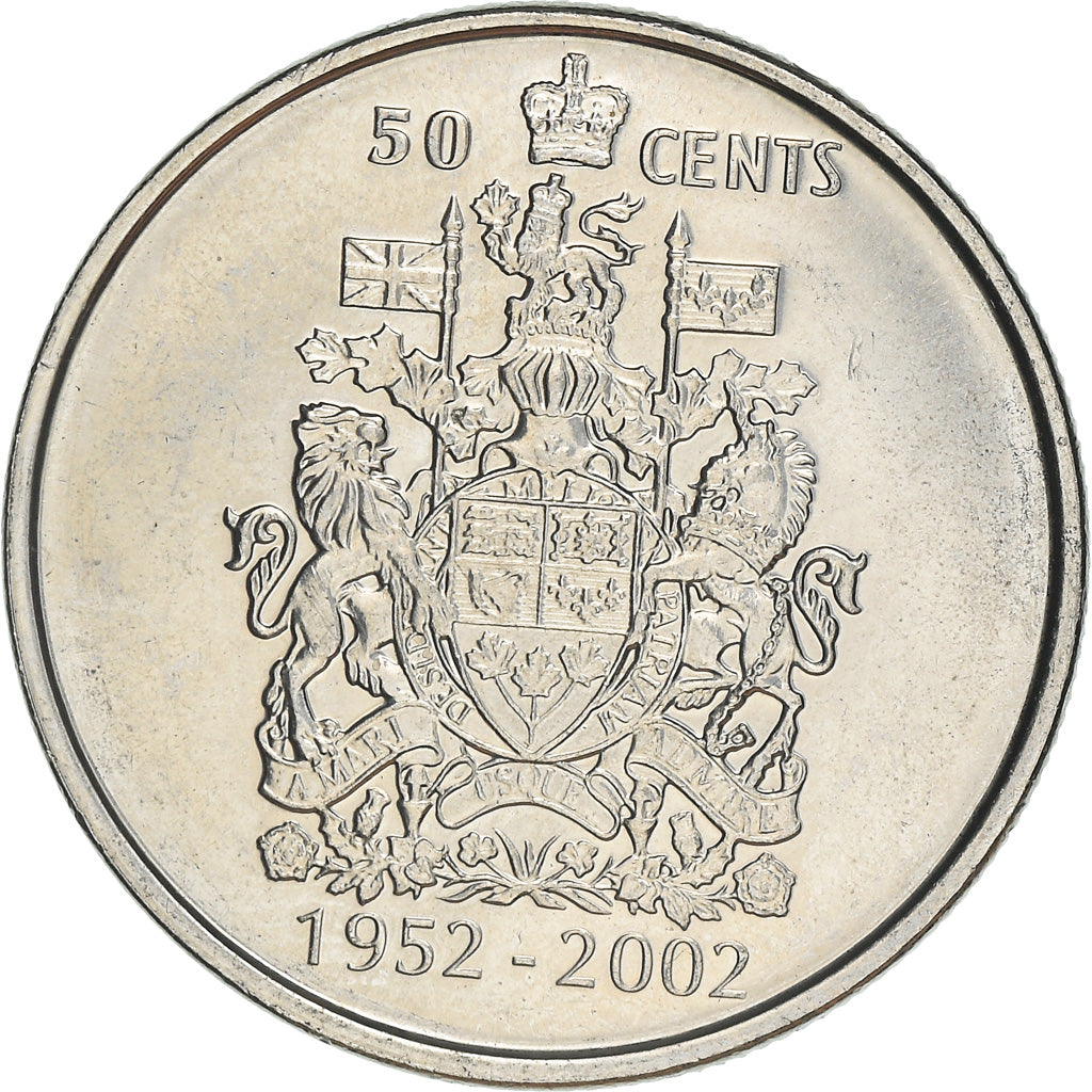 Coin, Canada, Elizabeth II, 50 Cents, 2002, Royal Canadian Mint, AU(55-58)
