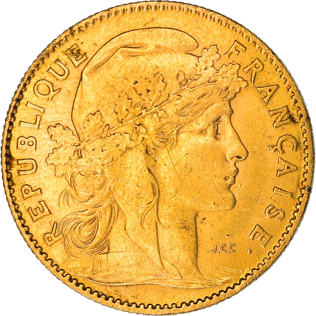 Münze, Frankreich, Marianne, 10 Francs, 1901, Paris, Coq, SS, Gold, KM:846
