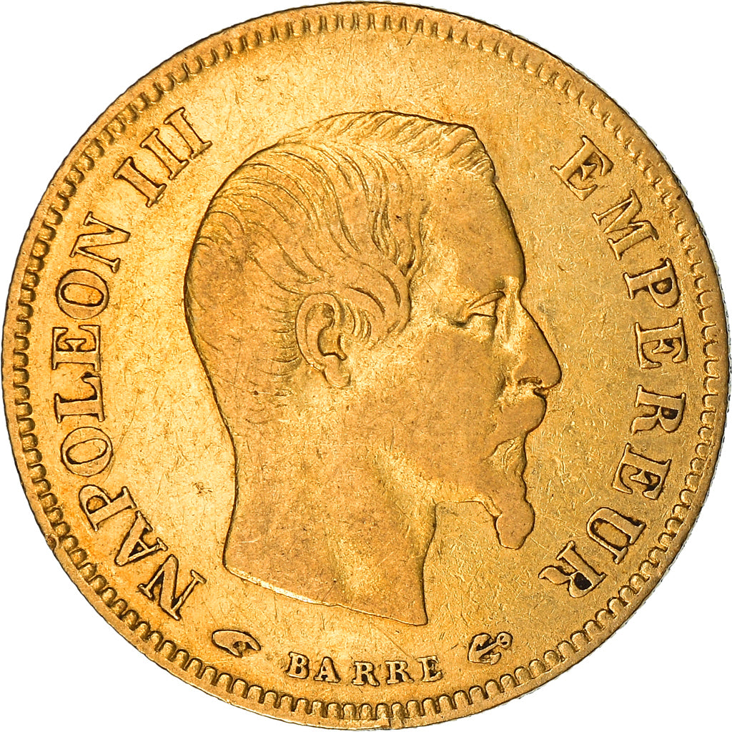 Coin, France, Napoleon III, 10 Francs, 1856, Paris, VF(20-25), Gold, KM:784.3