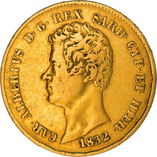 Moneda, Estados italianos, SARDINIA, Carlo Alberto, 20 Lire, 1832, Genoa, MBC