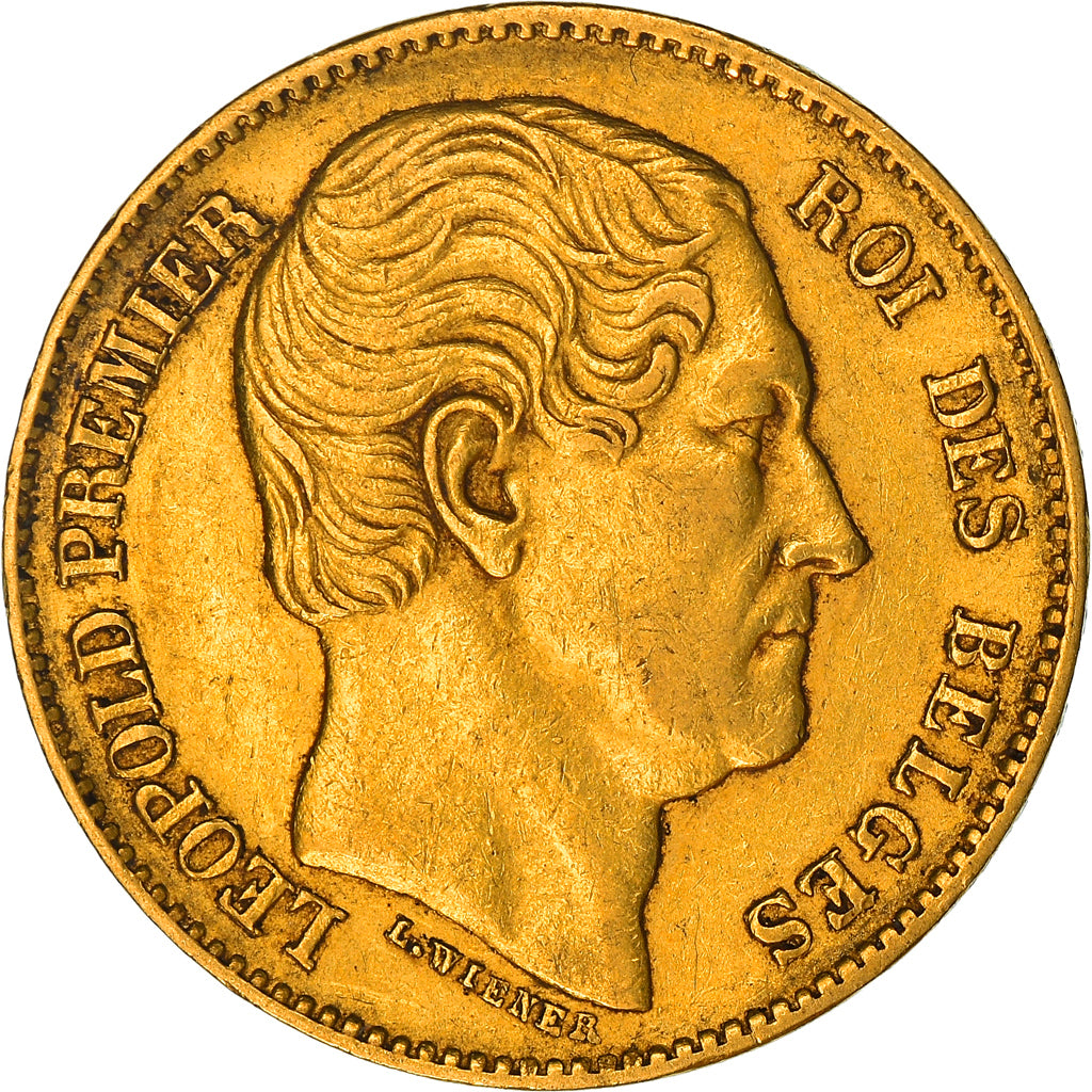 Coin, Belgium, Leopold I, 20 Francs, 1865, AU(55-58), Gold, KM:23