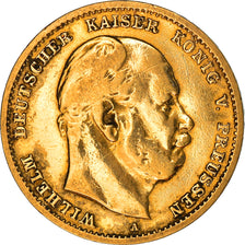 Moneta, Landy niemieckie, PRUSSIA, Wilhelm I, 10 Mark, 1875, Berlin, VF(20-25)
