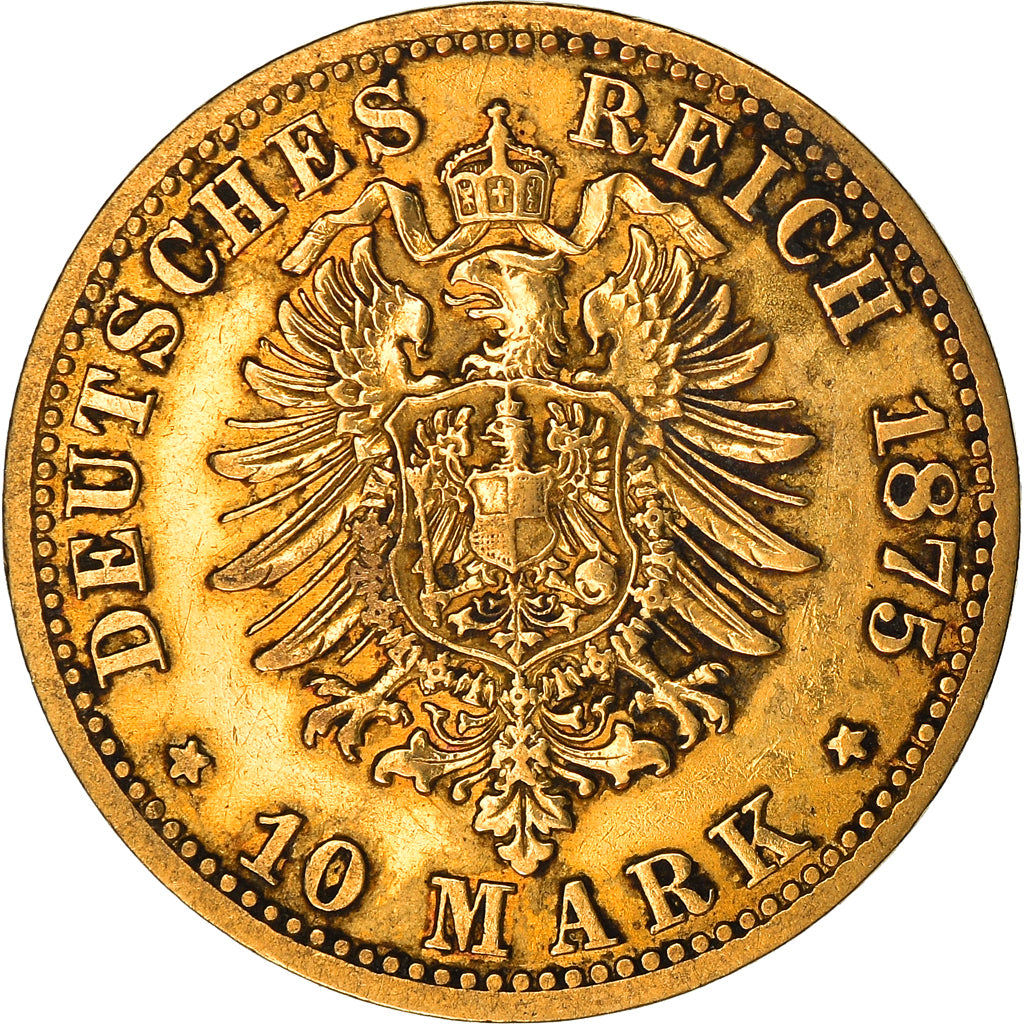 Monnaie, Etats allemands, PRUSSIA, Wilhelm I, 10 Mark, 1875, Berlin, TB, Or