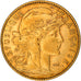 Munten, Frankrijk, Marianne, 10 Francs, 1899, Paris, Coq, ZF, Goud, KM:846