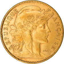 Moneta, Francia, Marianne, 10 Francs, 1906, Paris, Coq, BB, Oro, KM:846