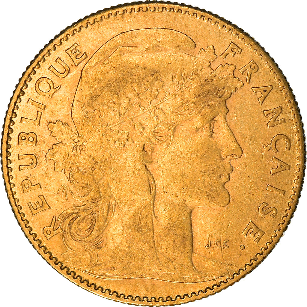 Monnaie, France, Marianne, 10 Francs, 1910, Paris, Coq, TTB, Or, Gadoury:1017