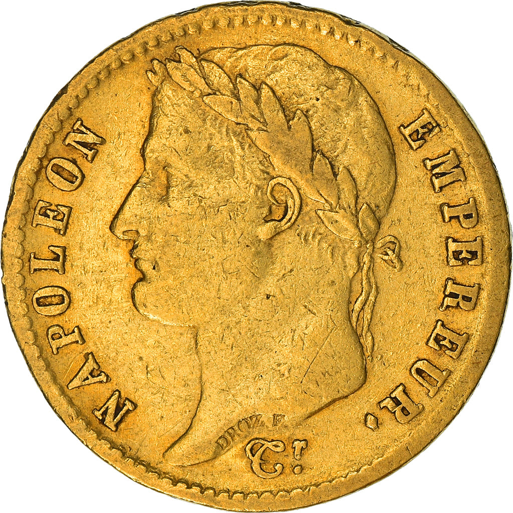 Moneda, Francia, Napoléon I, 20 Francs, 1809, Paris, BC+, Oro, KM:695.1