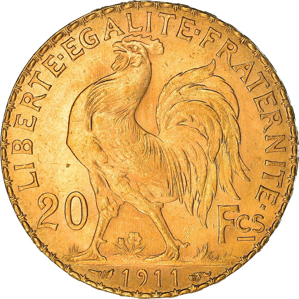 Monnaie, France, Marianne, 20 Francs, 1911, Paris, Coq, SPL, Or, Gadoury:1064a