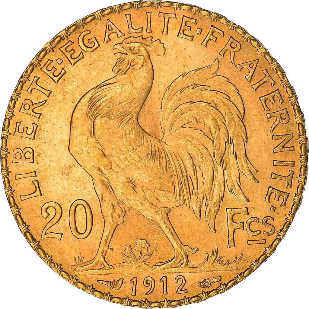Monnaie, France, Marianne, 20 Francs, 1912, Paris, Coq, SPL, Or, Gadoury:1064a
