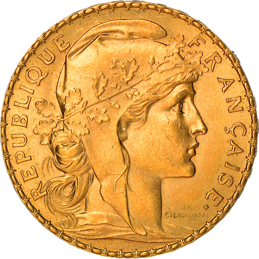 Monnaie, France, Marianne, 20 Francs, 1910, Paris, Coq, SUP+, Or, Gadoury:1064a