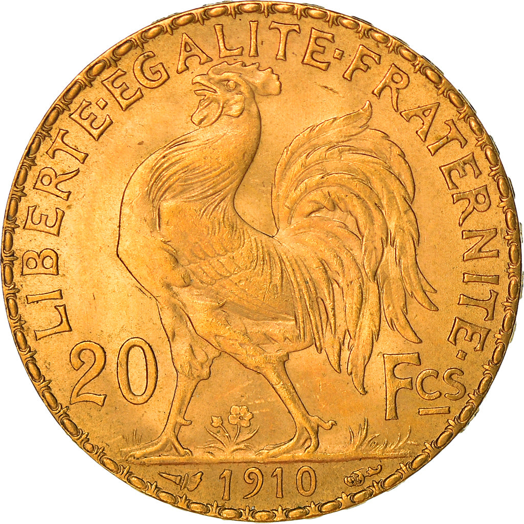 Monnaie, France, Marianne, 20 Francs, 1910, Paris, Coq, SUP+, Or, Gadoury:1064a