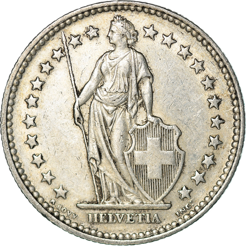 Coin, Switzerland, 2 Francs, 1940, Bern, AU(50-53), Silver, KM:21