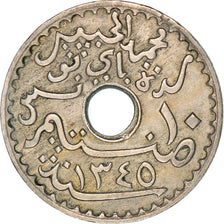 Coin, Tunisia, Muhammad al-Habib Bey, 10 Centimes, 1926, Paris, EF(40-45)
