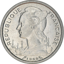 Coin, French Somaliland, Franc, 1959, Paris, MS(63), Aluminum, KM:8