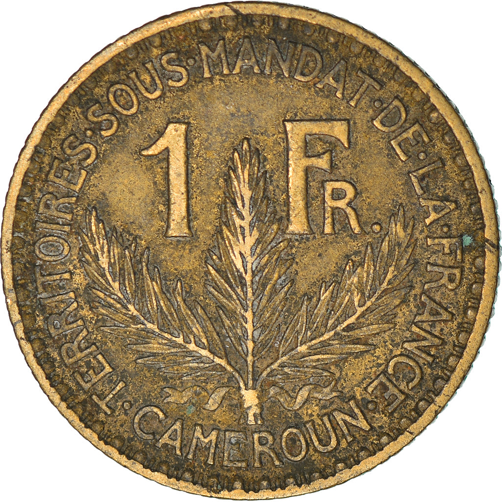 Coin, Cameroon, Franc, 1925, Paris, TERRITOIRES SOUS MANDAT FRANÇAIS