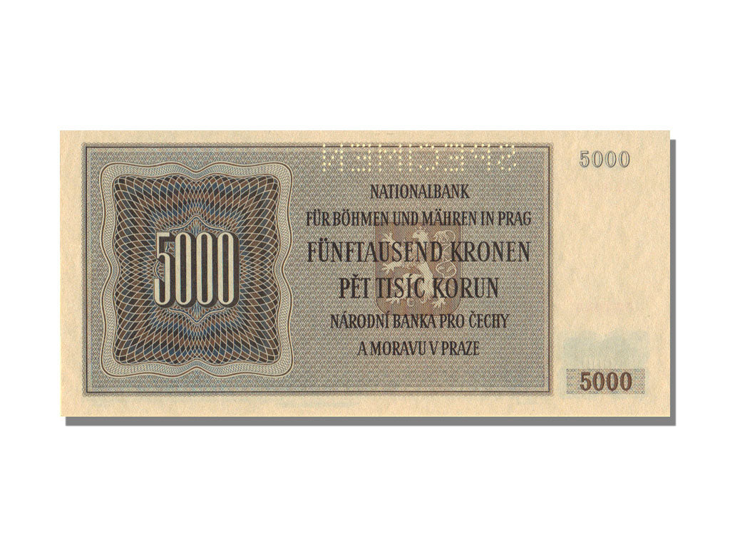 Bohemia and Moravia, 5000 Korun, 1944, 1942-02-24, UNC(65-70)