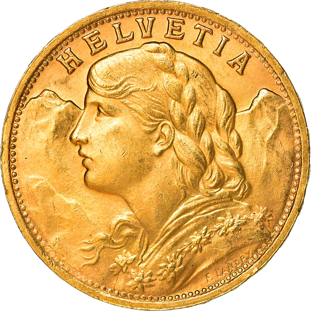 Coin, Switzerland, 20 Francs, 1947, Bern, MS(64), Gold, KM:35.1