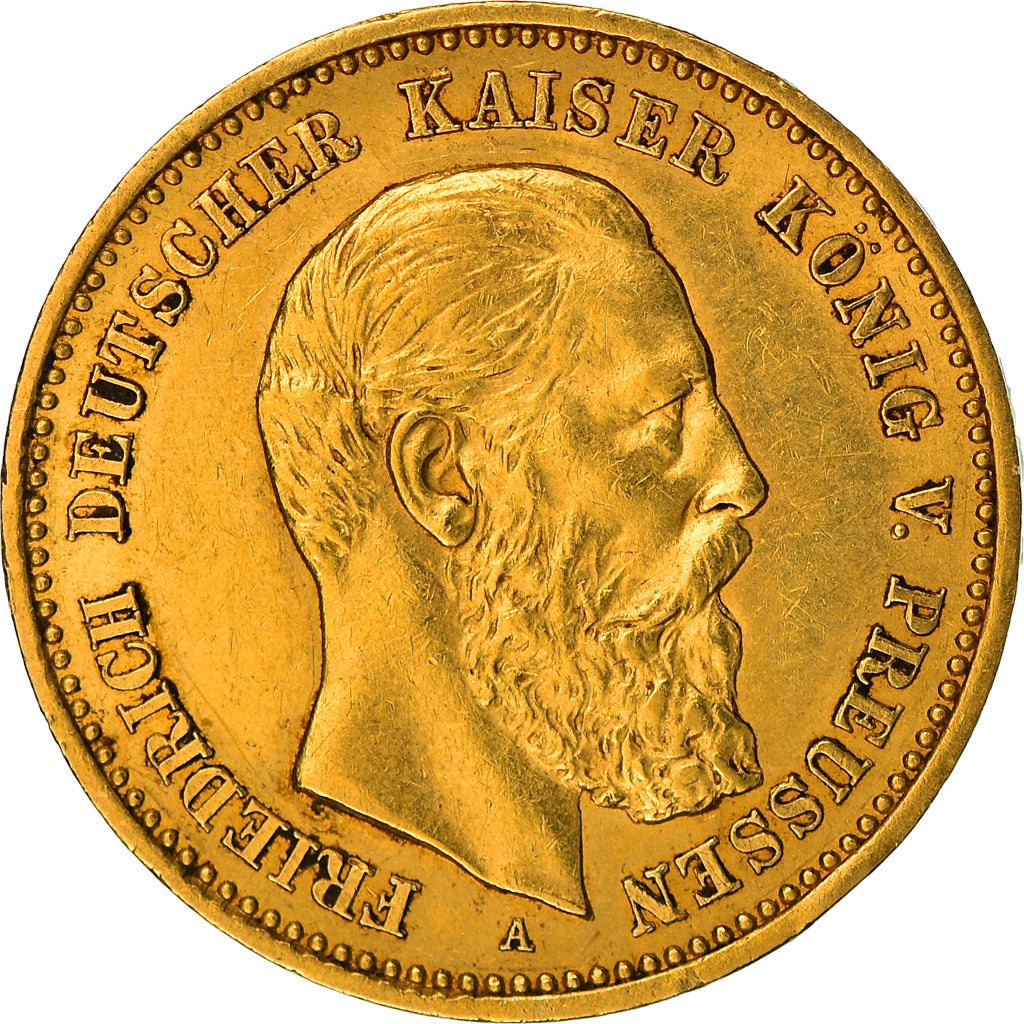 Coin, German States, PRUSSIA, Friedrich III, 10 Mark, 1888, Berlin, AU(50-53)