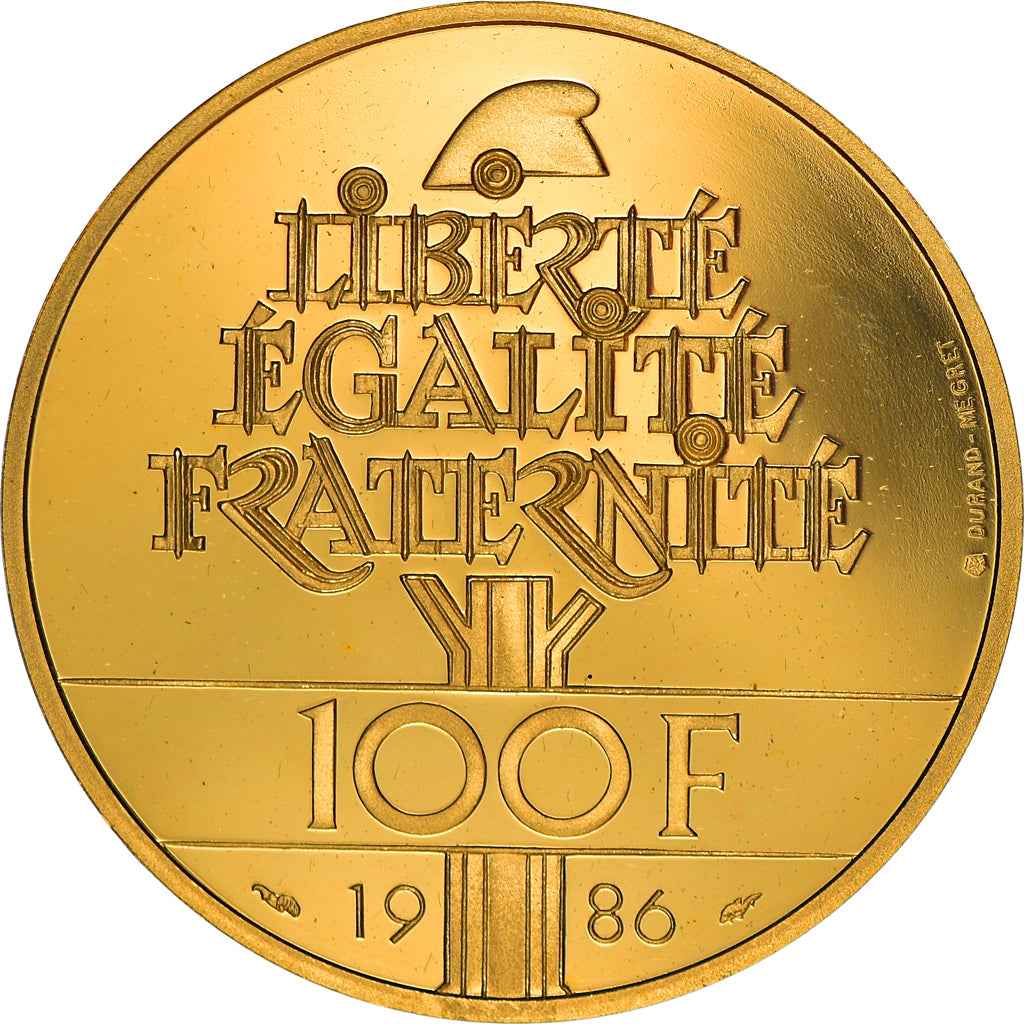 Moneta, Francia, 100 Francs, 1986, FDC, Oro, KM:960b, Gadoury:901