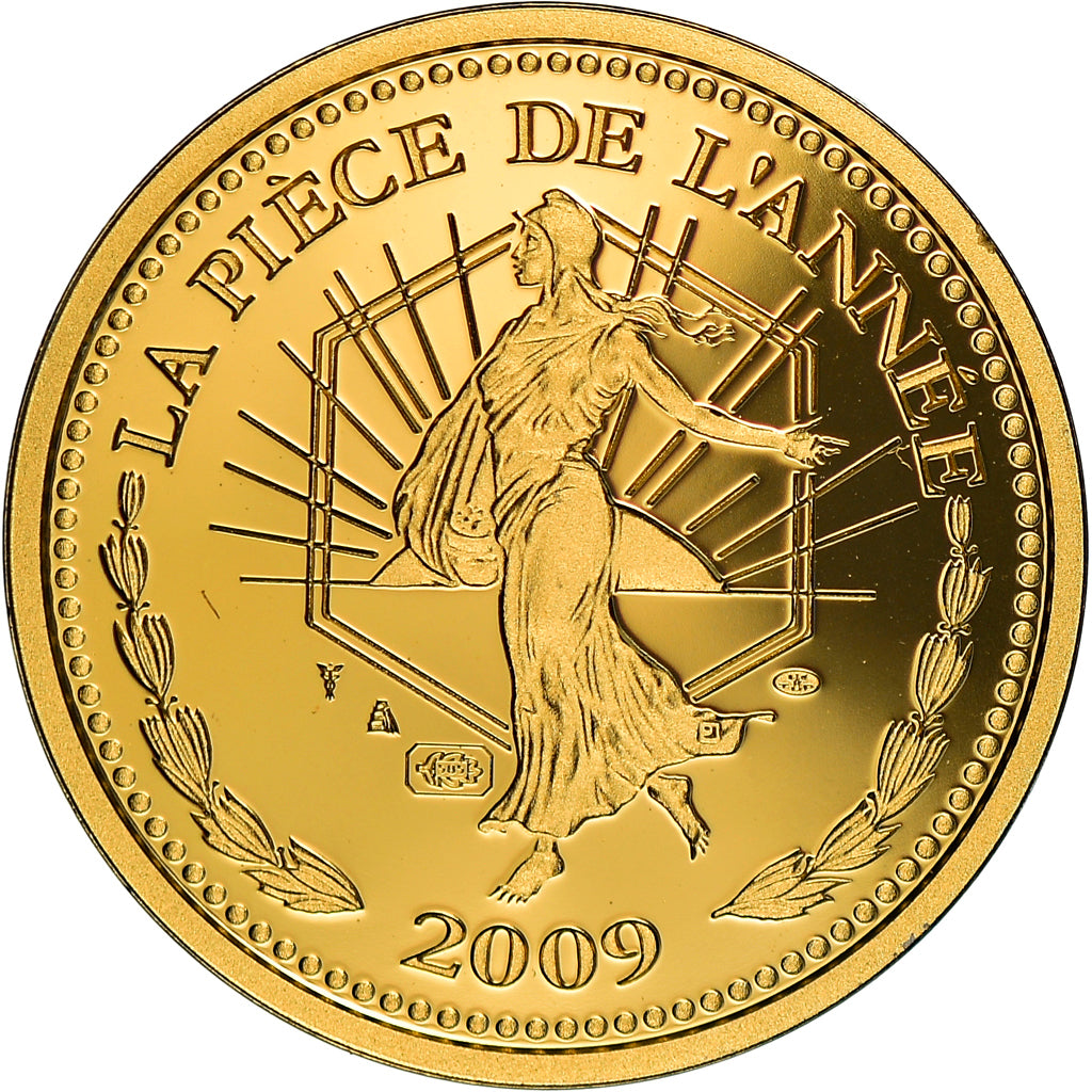 France, Medal, Semeuse, La Pièce de l'Année, 2009, MS(65-70), Gold