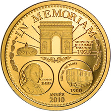 France, Medal, Semeuse, La Pièce de l'Année, 2010, MS(65-70), Gold