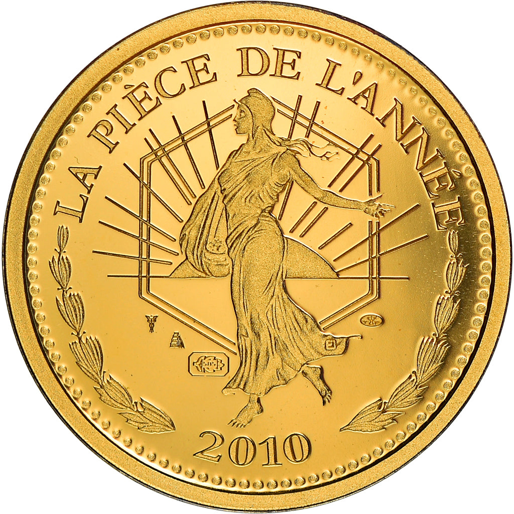 France, Medal, Semeuse, La Pièce de l'Année, 2010, MS(65-70), Gold