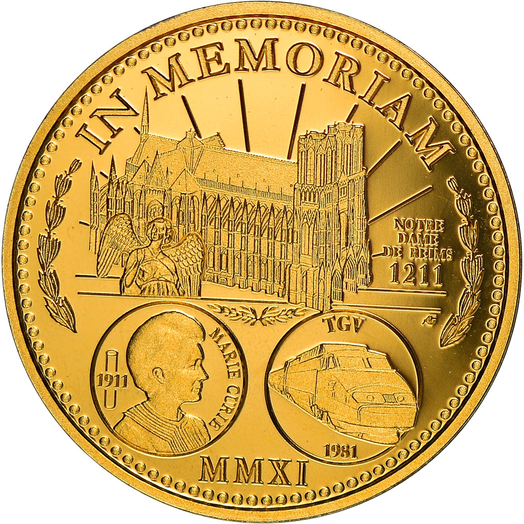 France, Medal, Semeuse, La Pièce de l'Année, 2011, MS(65-70), Gold