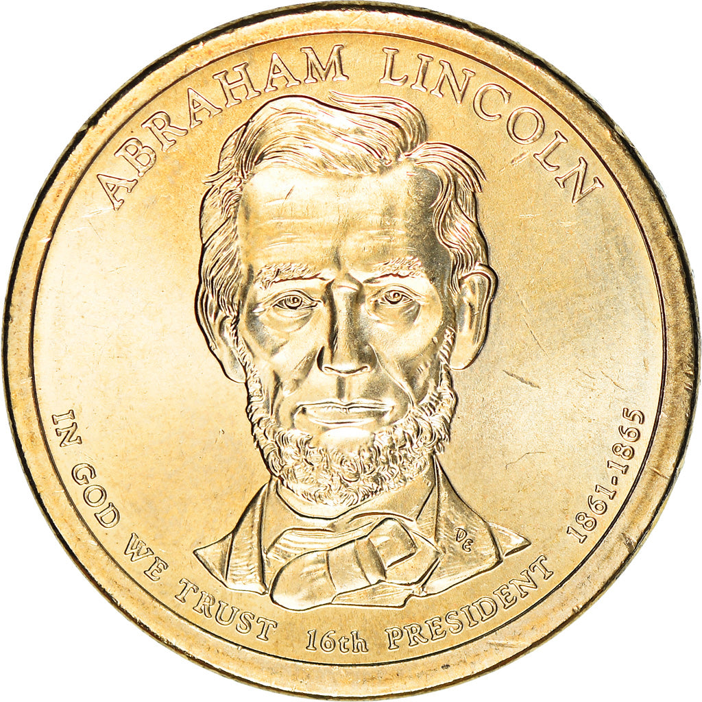 Coin, United States, Dollar, 2010, U.S. Mint, Abraham Lincoln, MS(63)