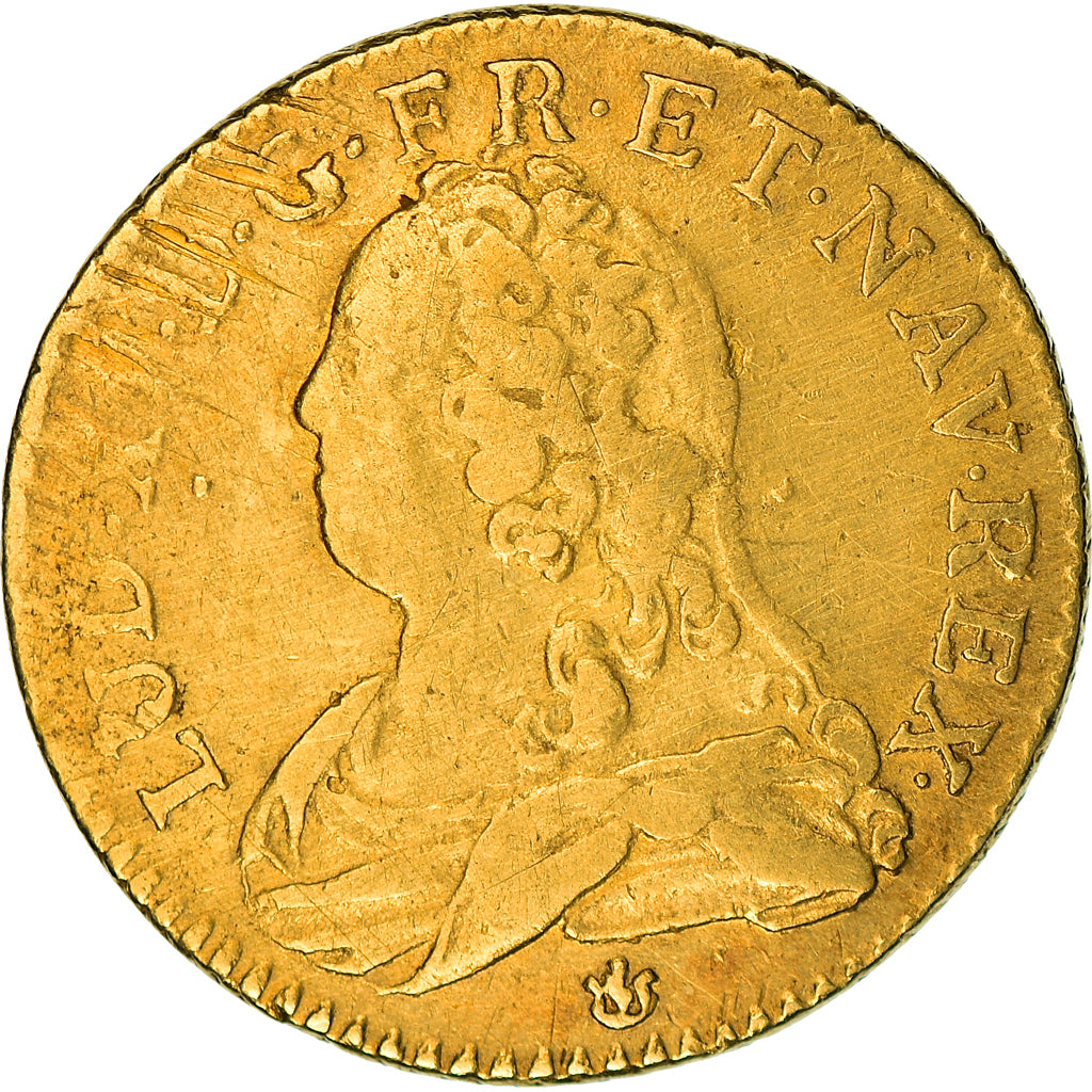 France, Louis XV, Louis d'or aux lunettes, 1726, Lyon, TTB, Or, KM:489.6