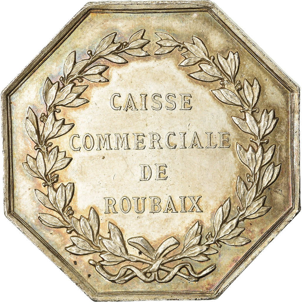 France, Token, Savings Bank, Caisse Commerciale de Roubaix, MS(63), Silver