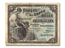 Belgian Congo, 5 Francs, 1924, F(12-15)