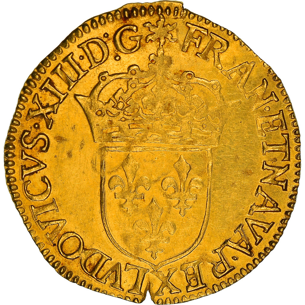 Münze, Frankreich, Ecu d'or, 1633, Rouen, Louis XIII, VZ, Gold, Gadoury:55