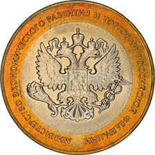 Coin, Russia, 10 Roubles, 2002, St. Petersburg, MS(63), Bi-Metallic, KM:750