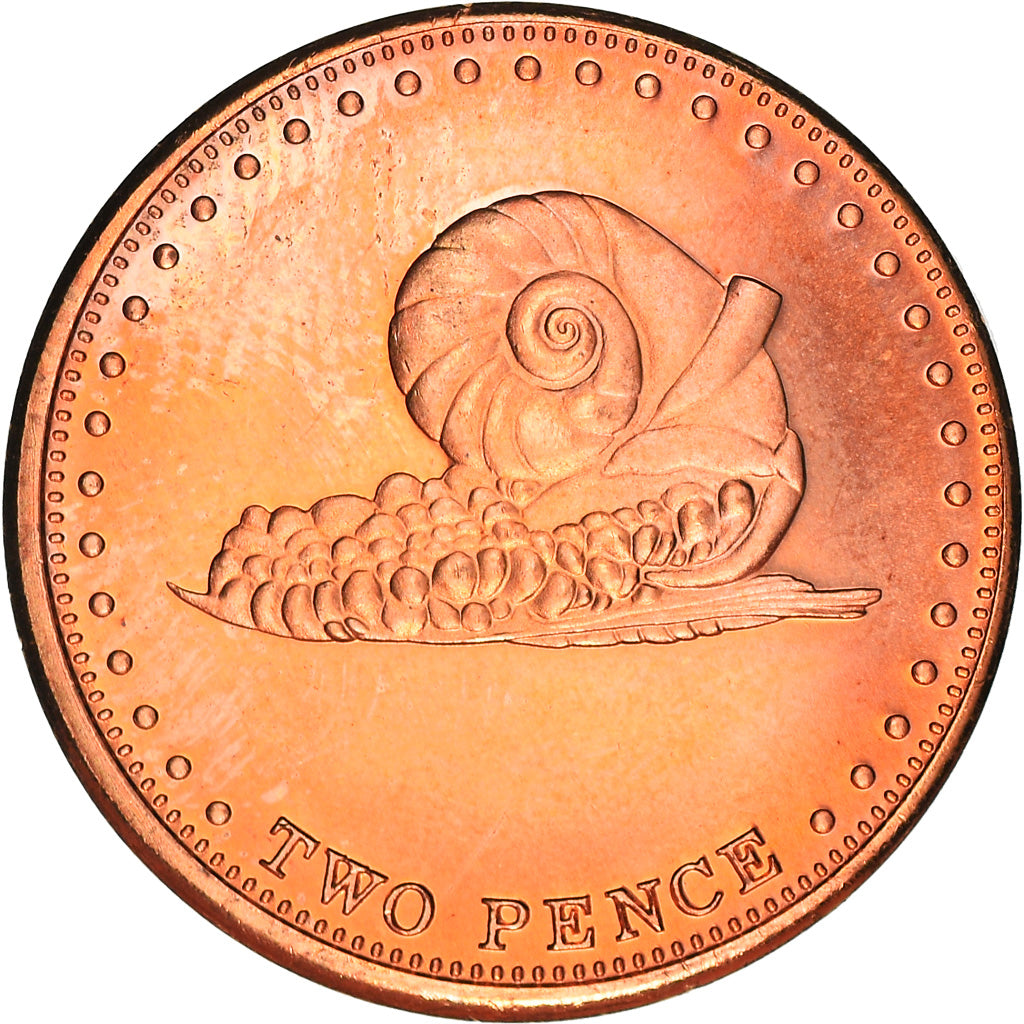 Coin, Tristan Da Cunha, Elizabeth II, 2 Pence, 2008, Franklin Mint, MS(63)