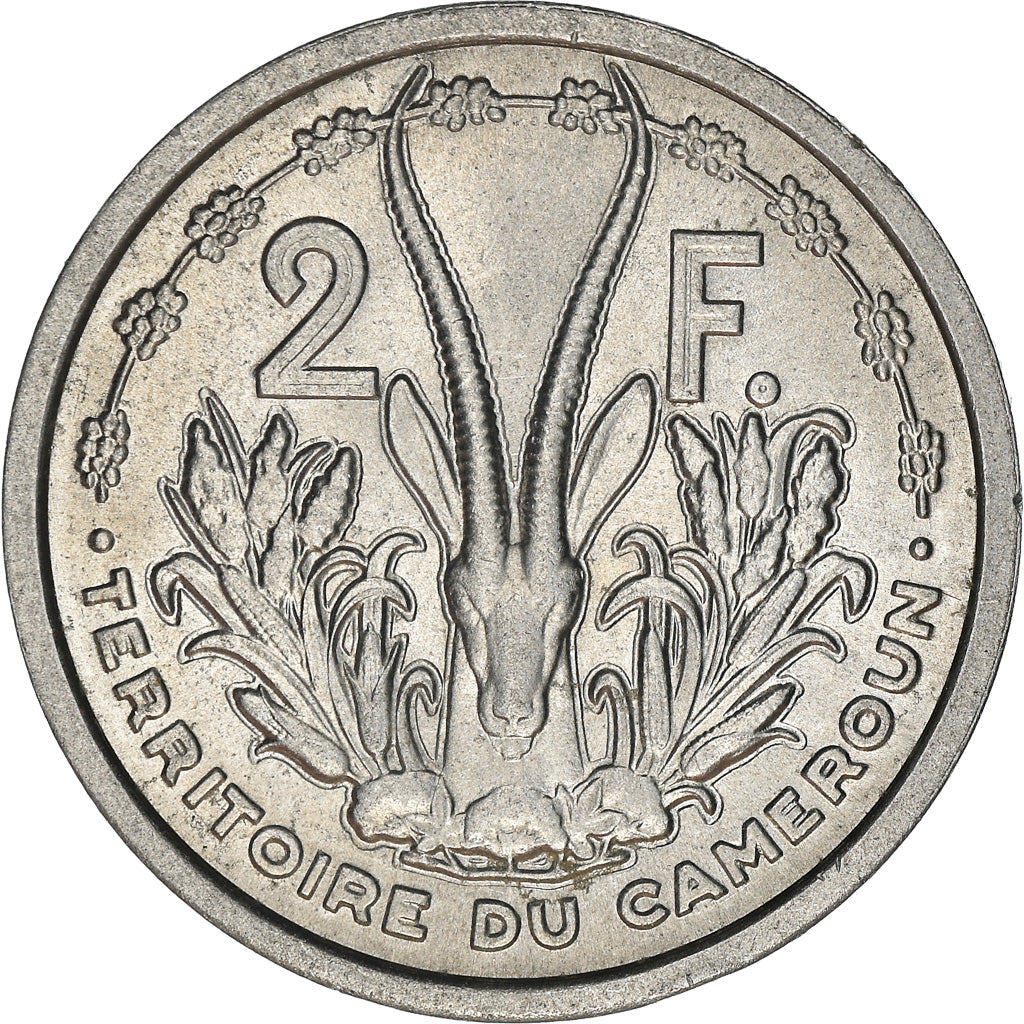 Coin, Cameroon, 2 Francs, 1948, Paris, AU(55-58), Aluminum, KM:9