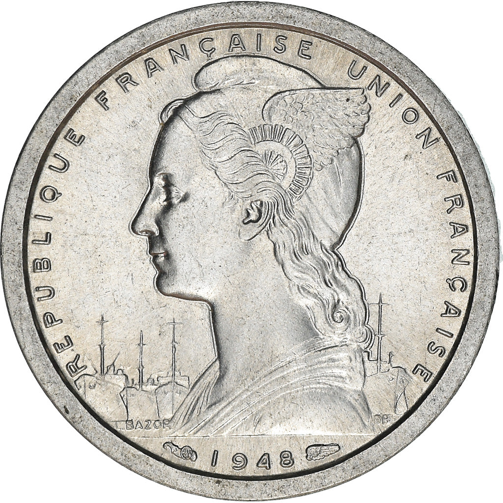Coin, Cameroon, Franc, 1948, Paris, AU(55-58), Aluminum, KM:8