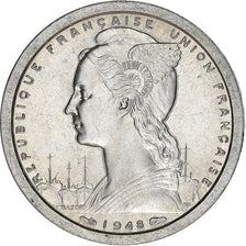Coin, Cameroon, Franc, 1948, Paris, AU(55-58), Aluminum, KM:8