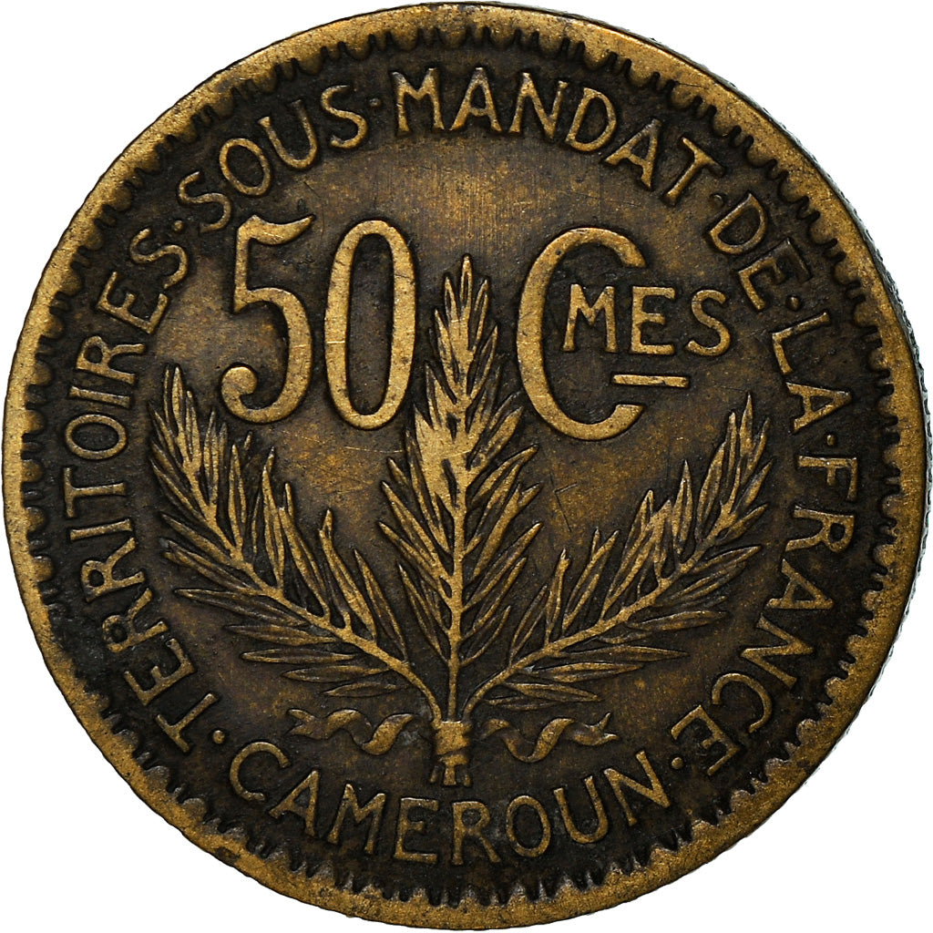 Coin, Cameroon, 50 Centimes, 1926, Paris, EF(40-45), Aluminum-Bronze, KM:1
