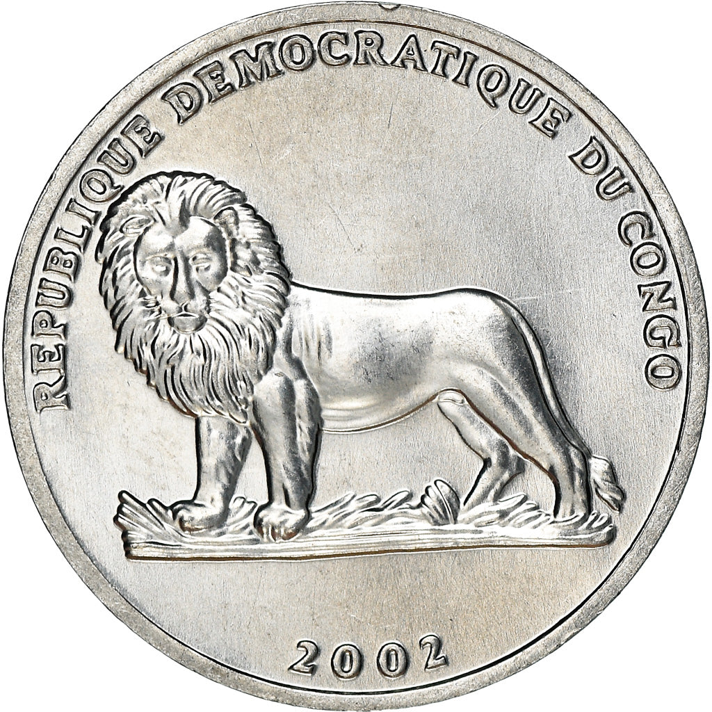 Münze, CONGO, DEMOCRATIC REPUBLIC, 25 Centimes, 2002, UNZ+, Aluminium, KM:76