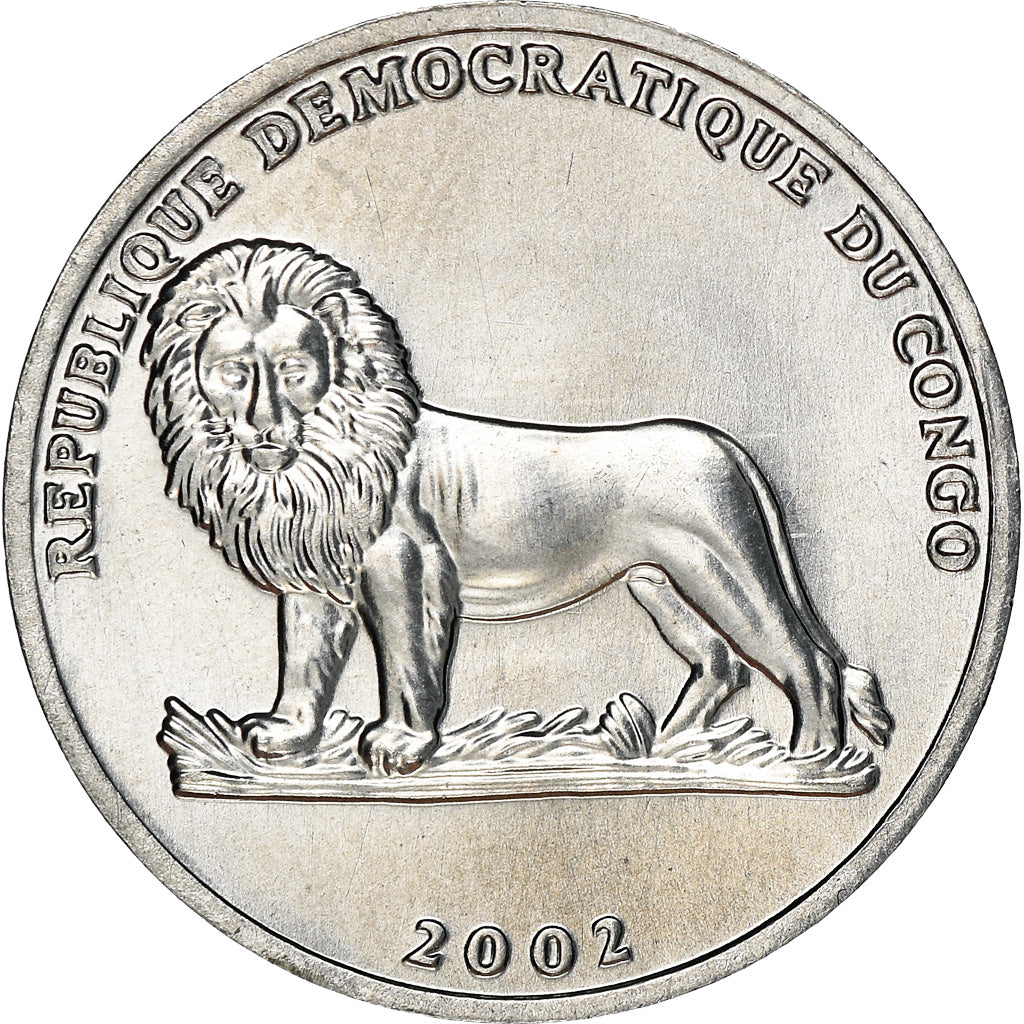Coin, CONGO, DEMOCRATIC REPUBLIC, 25 Centimes, 2002, MS(63), Aluminum, KM:76