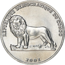 Coin, CONGO, DEMOCRATIC REPUBLIC, 25 Centimes, 2002, MS(63), Aluminum, KM:76