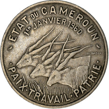 Coin, Cameroon, 50 Francs, 1960, Paris, EF(40-45), Copper-nickel, KM:13
