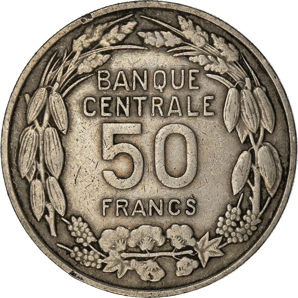 Coin, Cameroon, 50 Francs, 1960, Paris, EF(40-45), Copper-nickel, KM:13