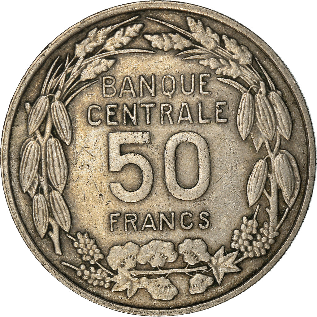 Coin, Cameroon, 50 Francs, 1960, Paris, EF(40-45), Copper-nickel, KM:13