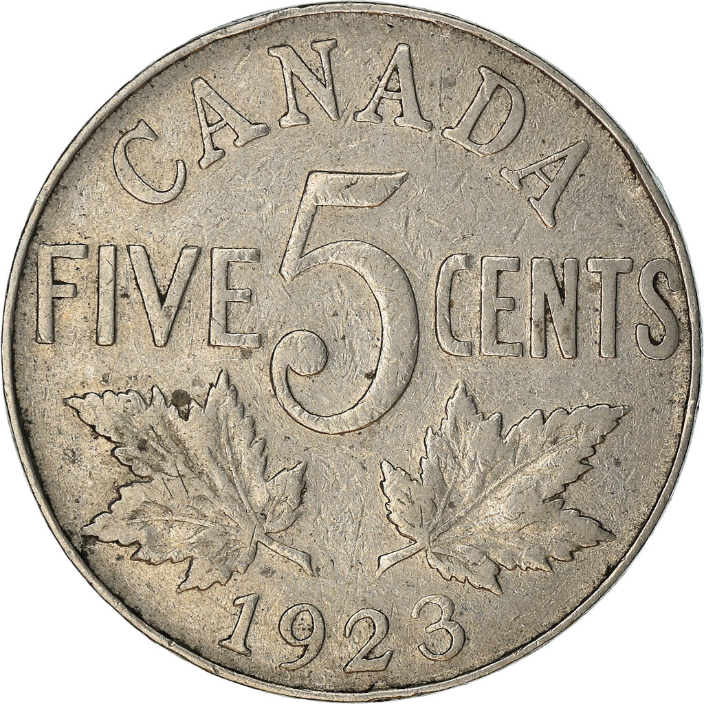 Coin, Canada, George V, 5 Cents, 1923, Royal Canadian Mint, Ottawa, VF(30-35)