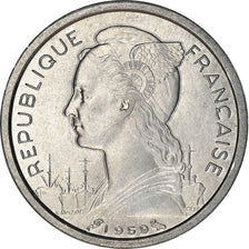 Coin, French Somaliland, Franc, 1959, Paris, MS(63), Aluminum, KM:8